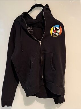 2019 The Who- North America Tour Black Zip-Up baggy hoody